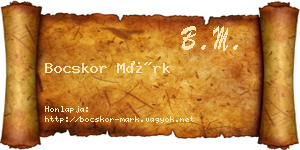 Bocskor Márk névjegykártya